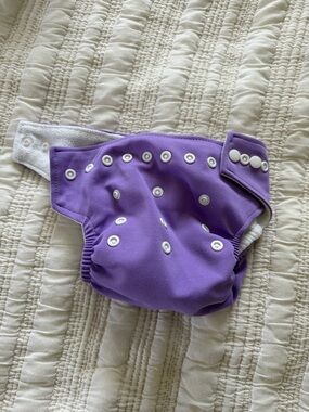 Baby Land Adjustable Purple Cloth Diaper Cover for Kids